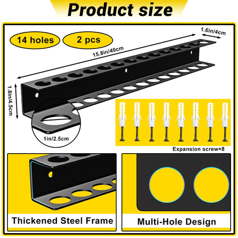 JSYONII screwdriver organizer metal offers durable, space-saving storage