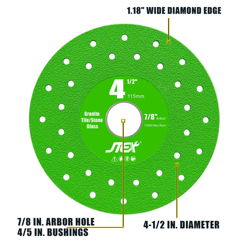 JTEX 7/8 inch arbor with bushing ring for adaptable mounting