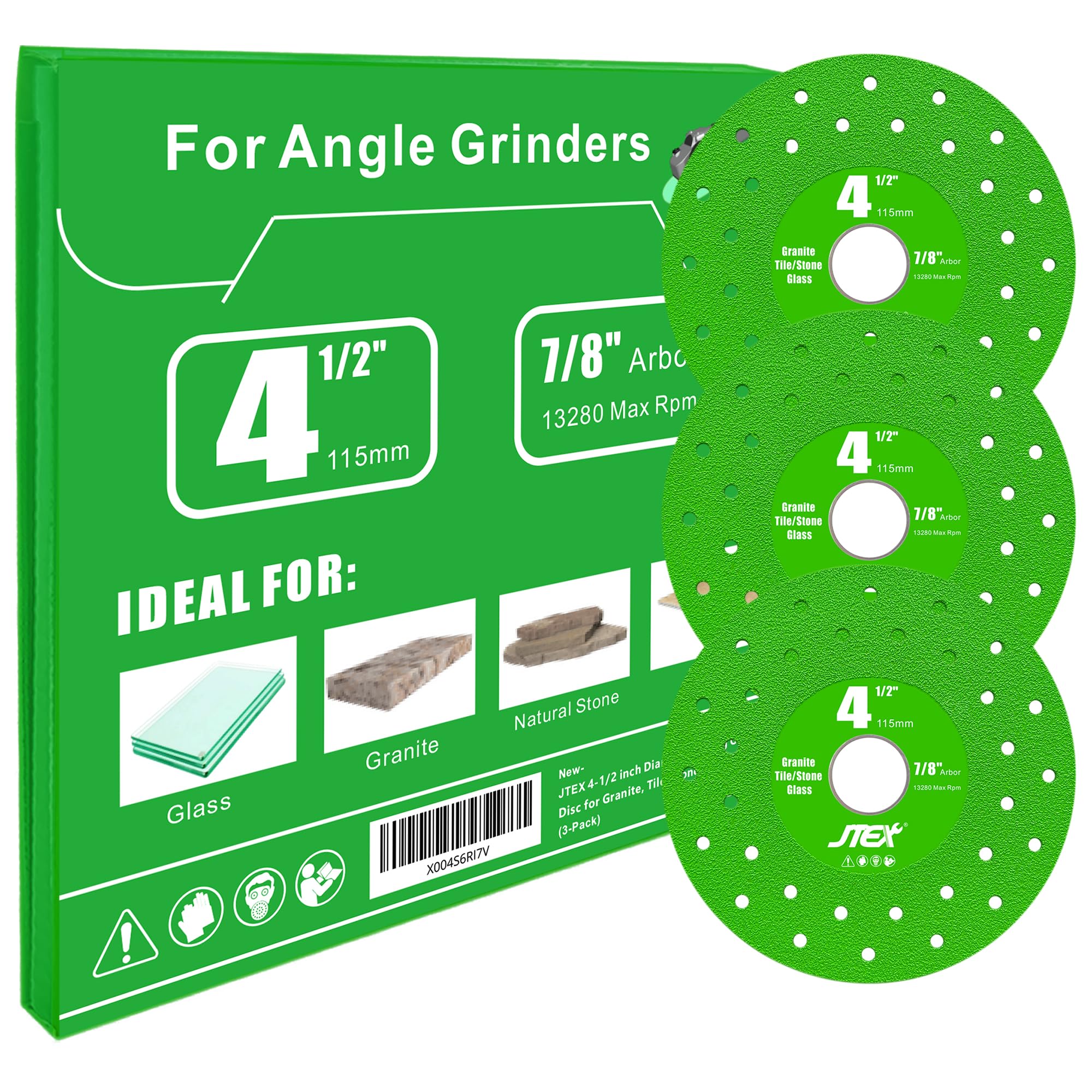 JTEX multipurpose disc for rock slabs, ceramics, marble, and glass
