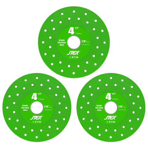JTEX rock slab grinding disc 4-1/2 inch for precise, chip-free cuts
