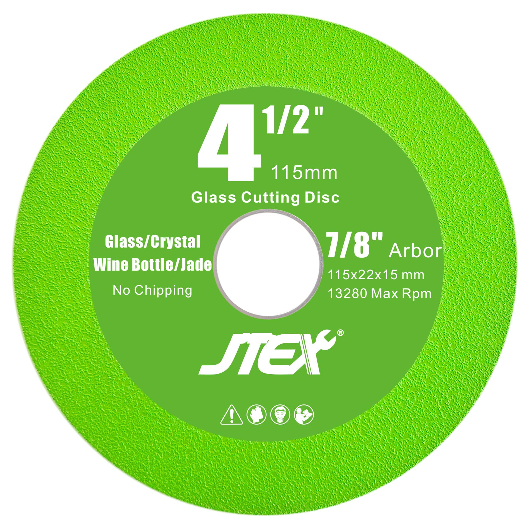 JTEX ultra-thin 1mm diamond blade minimizes chipping for sharp edges.