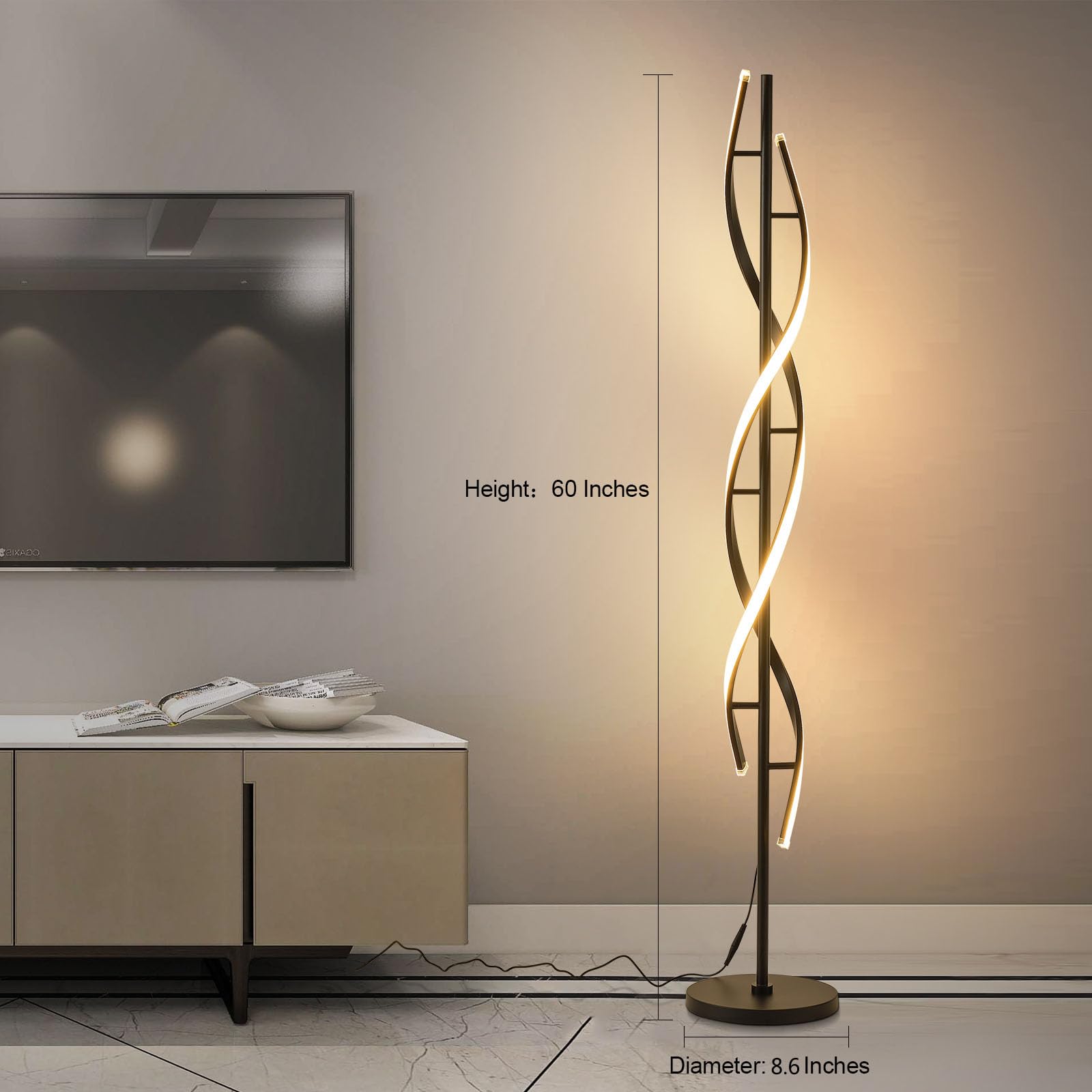 JTfany lamp offers warm neutral cool temps for reading or relaxing