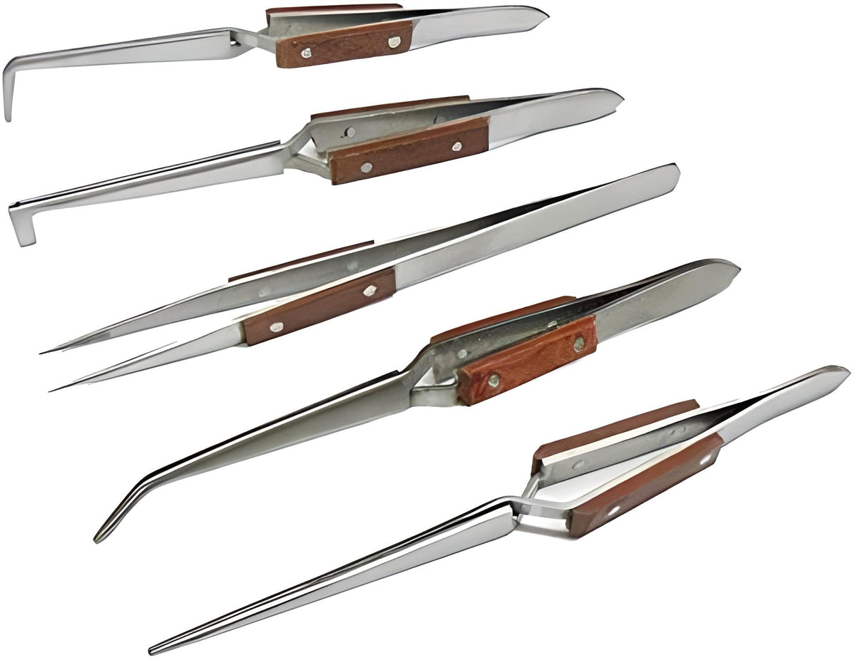JTS Fiber Grip straight tweezer 6-1/2in for precise hobby tasks