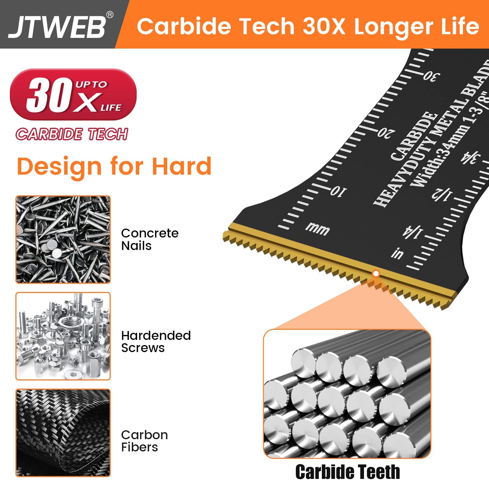 JTWEB carbide blades cutting hardened materials with precision and long wear-life.