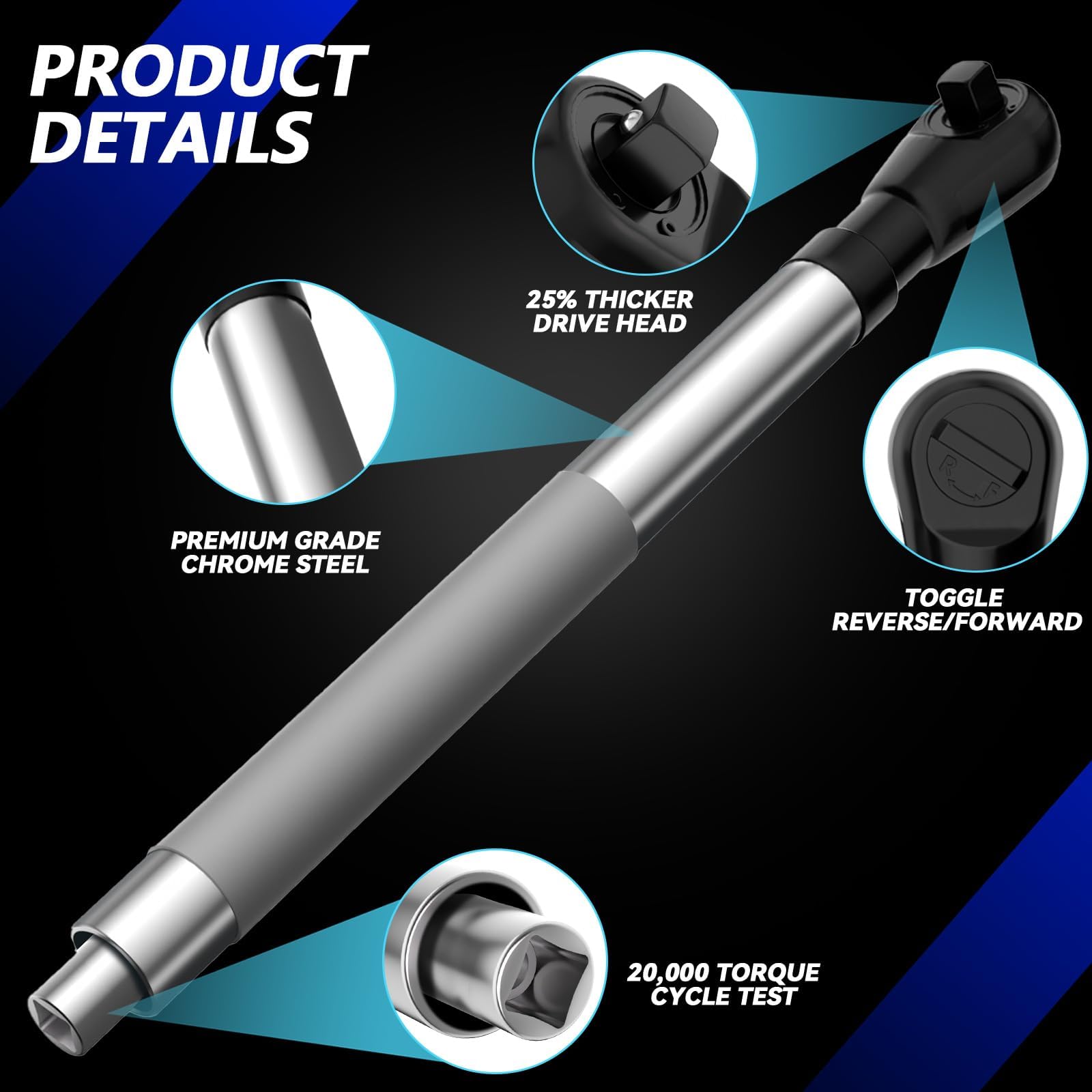 JTZWN offset extension wrench with 1/4 inch adapter for small fasteners.