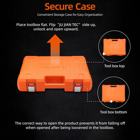 JU JIAN TEC durable Cr-V construction resists wear for long-term use.