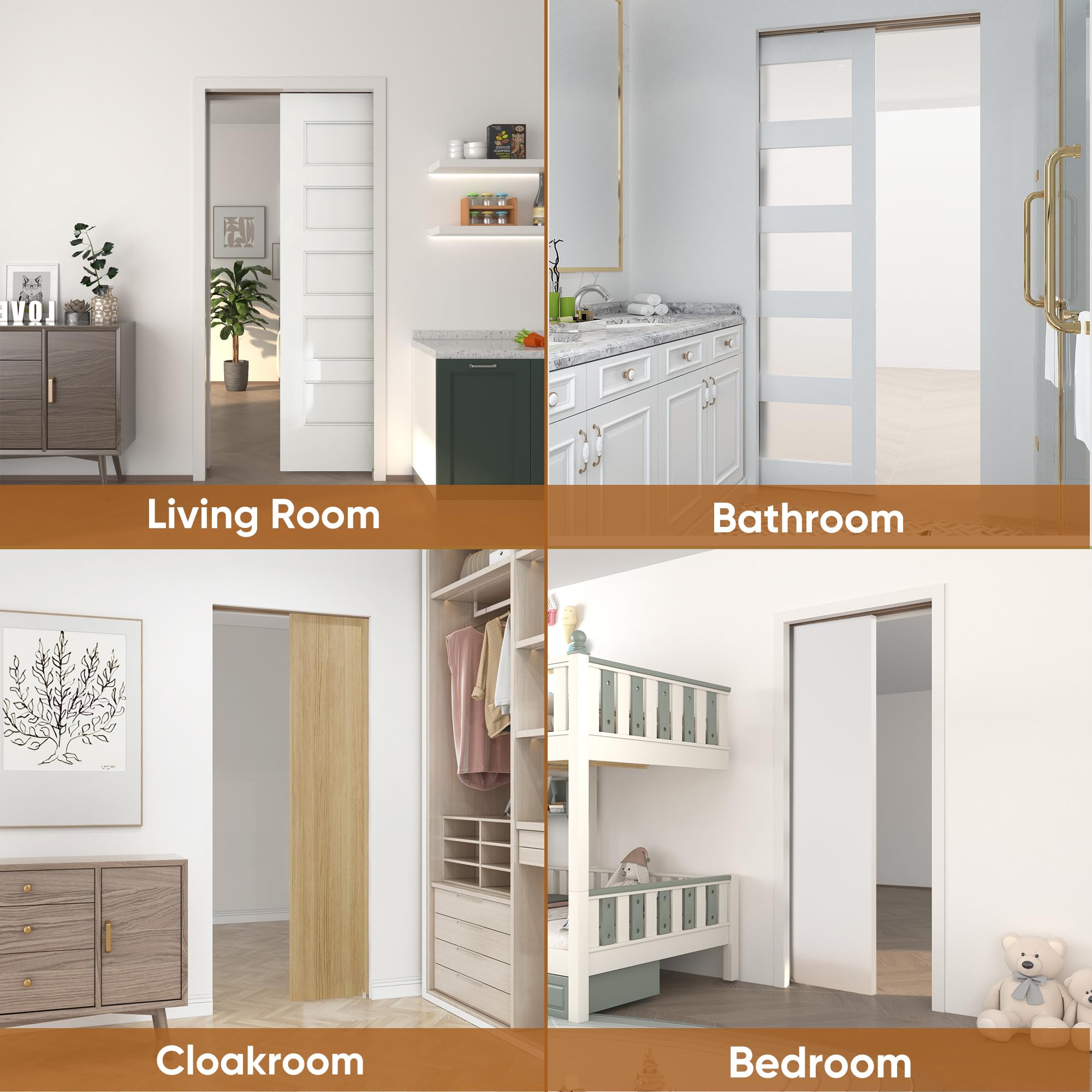 JUBEST hangers with mounting plates simplify door installation.