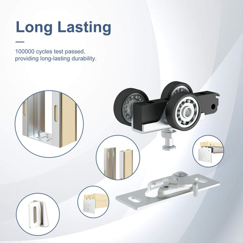 JUBEST pocket door frame kit galvanized steel track for durable performance.