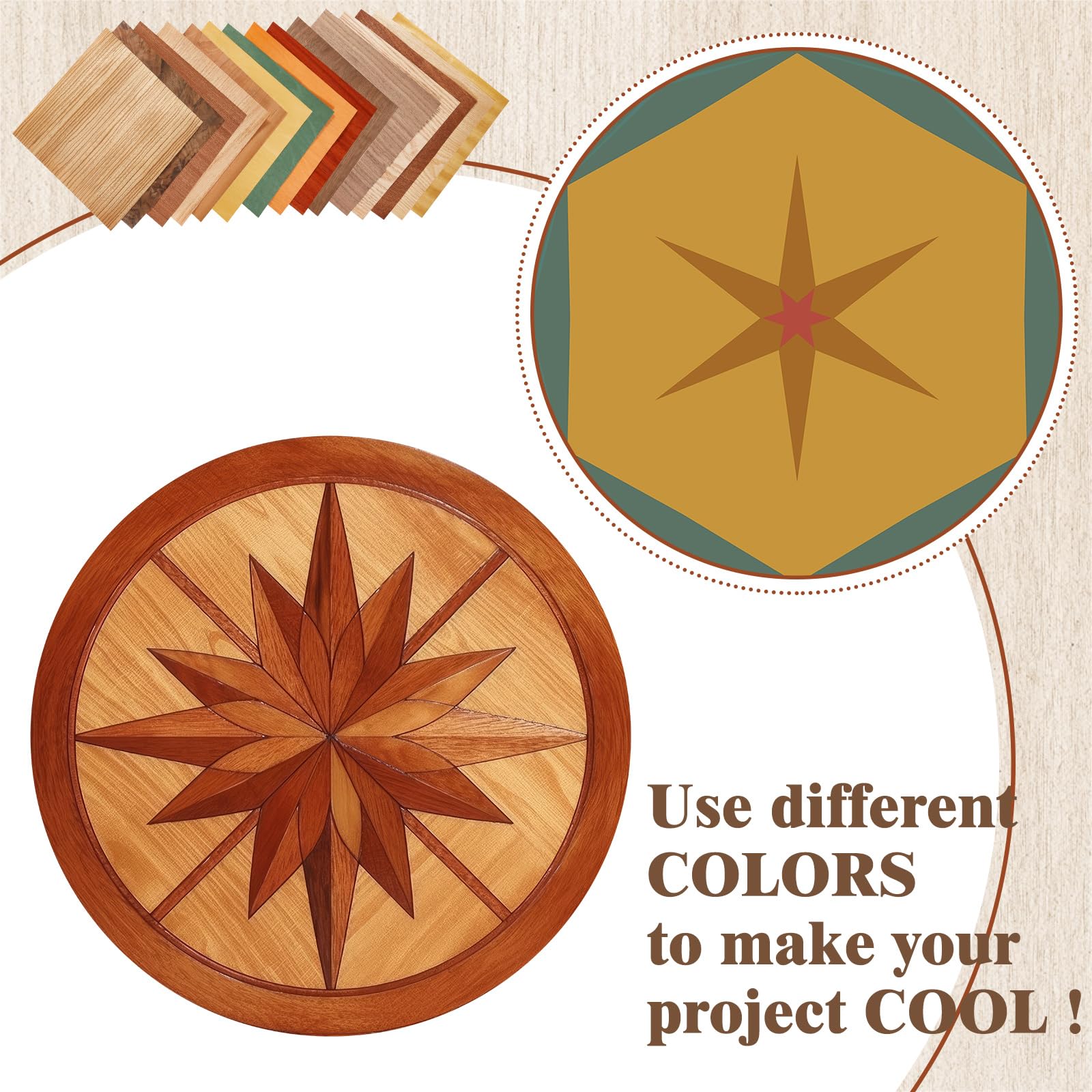 Juexica natural veneer patterns provide distinctive aesthetics for crafts and repairs.
