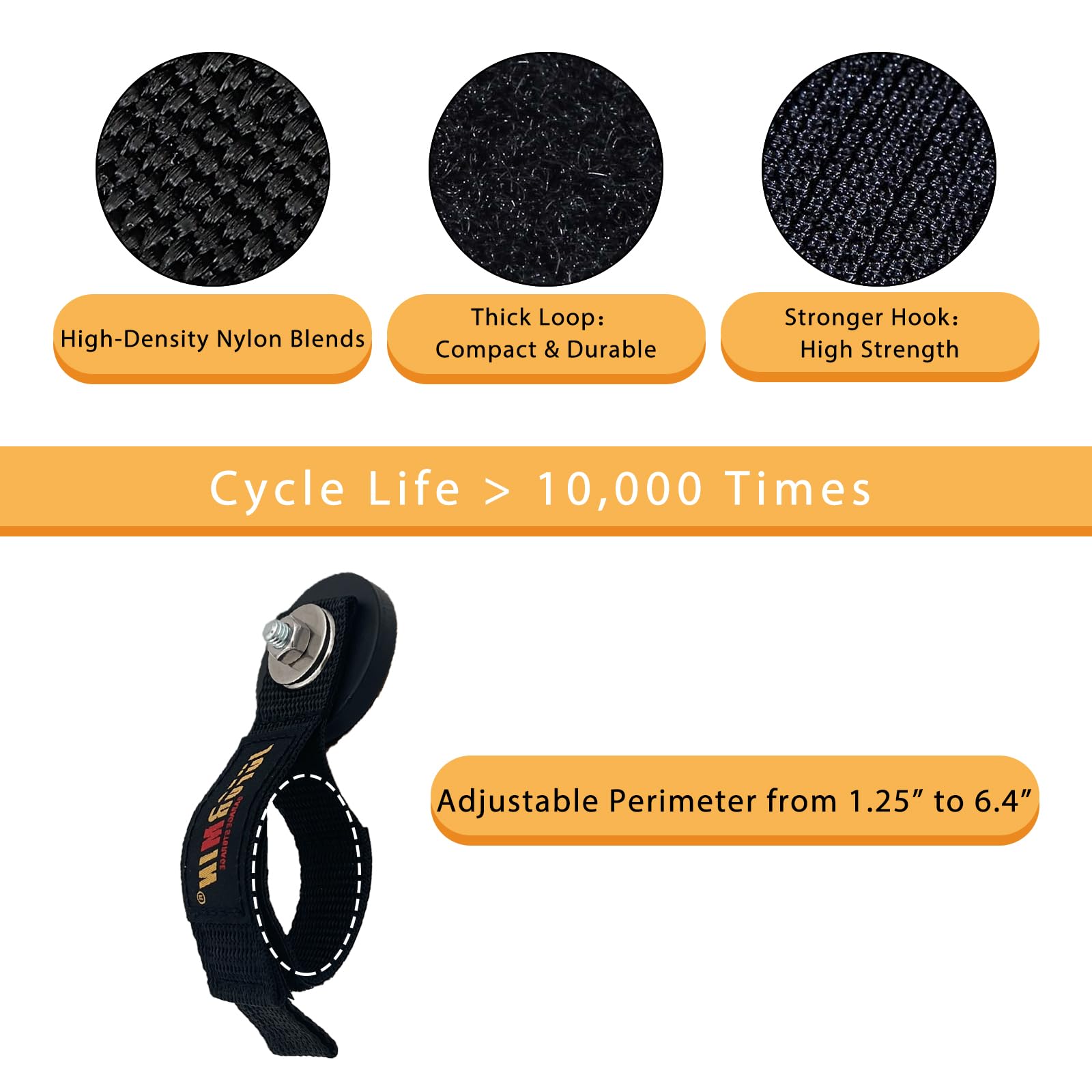 Juformin adjustable storage strap around items for a secure fit.