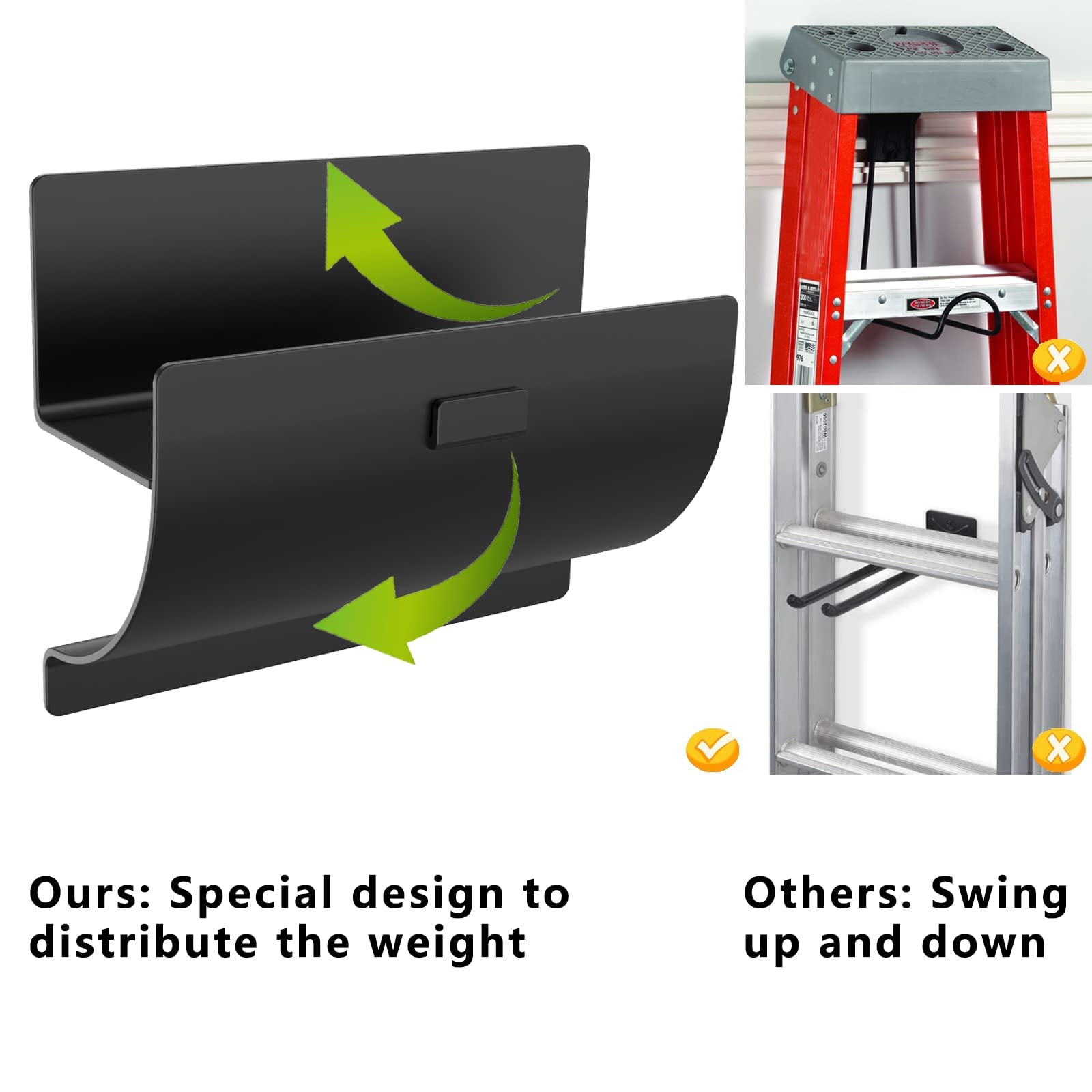 Juformin garage wall hook for wheelbarrows, freeing up floor space