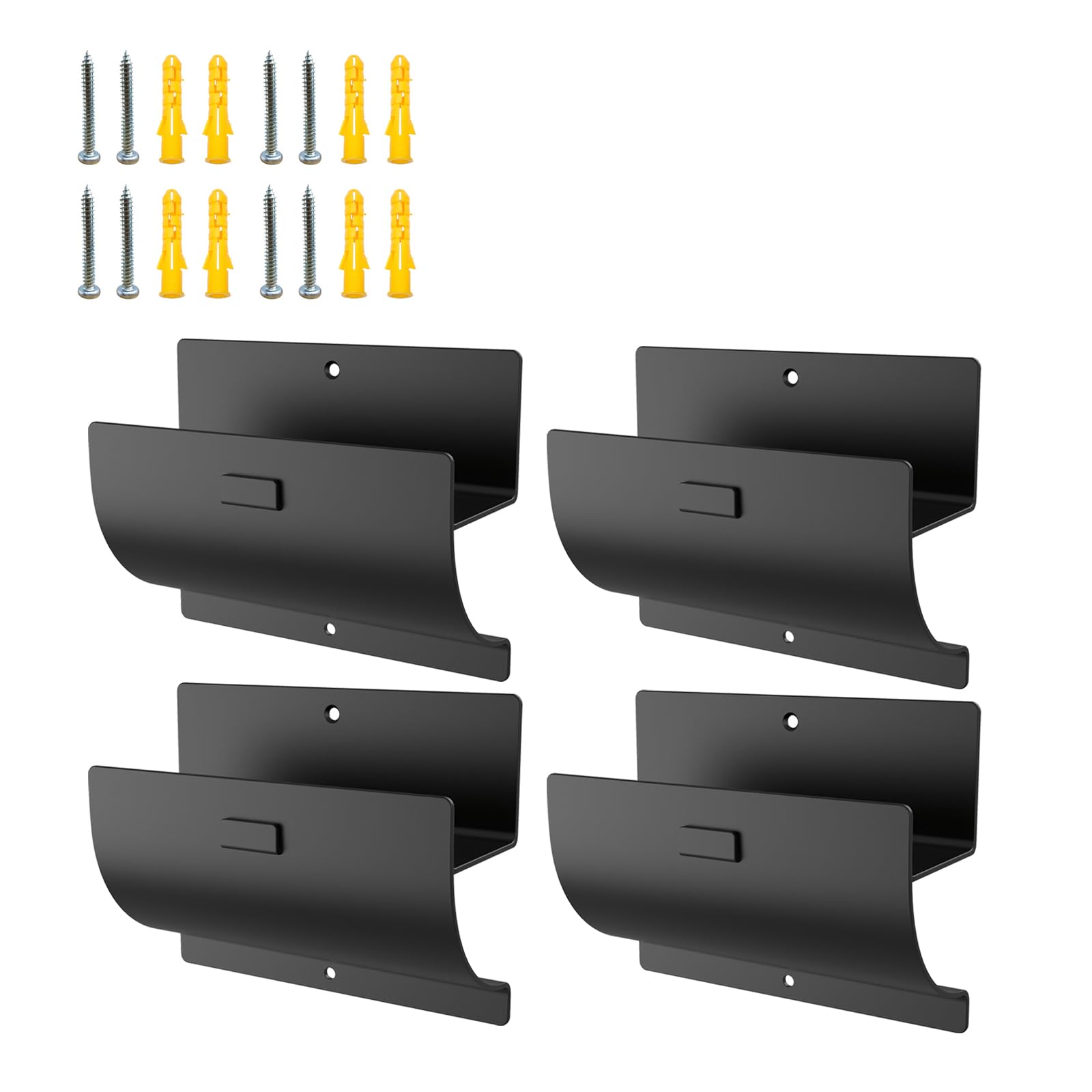 Juformin heavy-duty ladder hanger on wall keeps ladders secure and off the floor