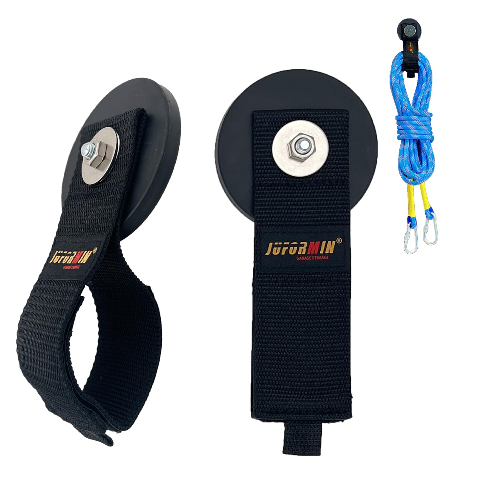 Juformin two-piece heavy-duty magnetic hook on steel for drill-free mounting