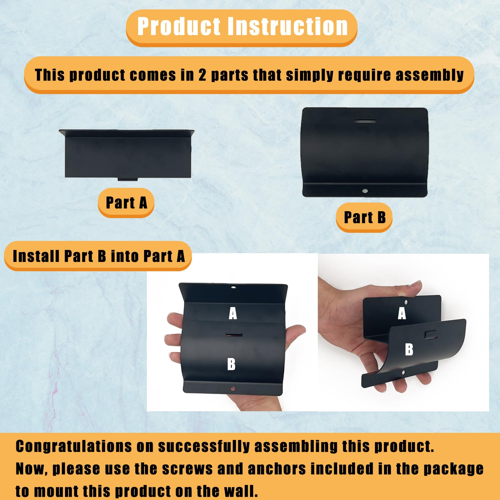Juformin powder-coated ladder hook installs easily on most walls