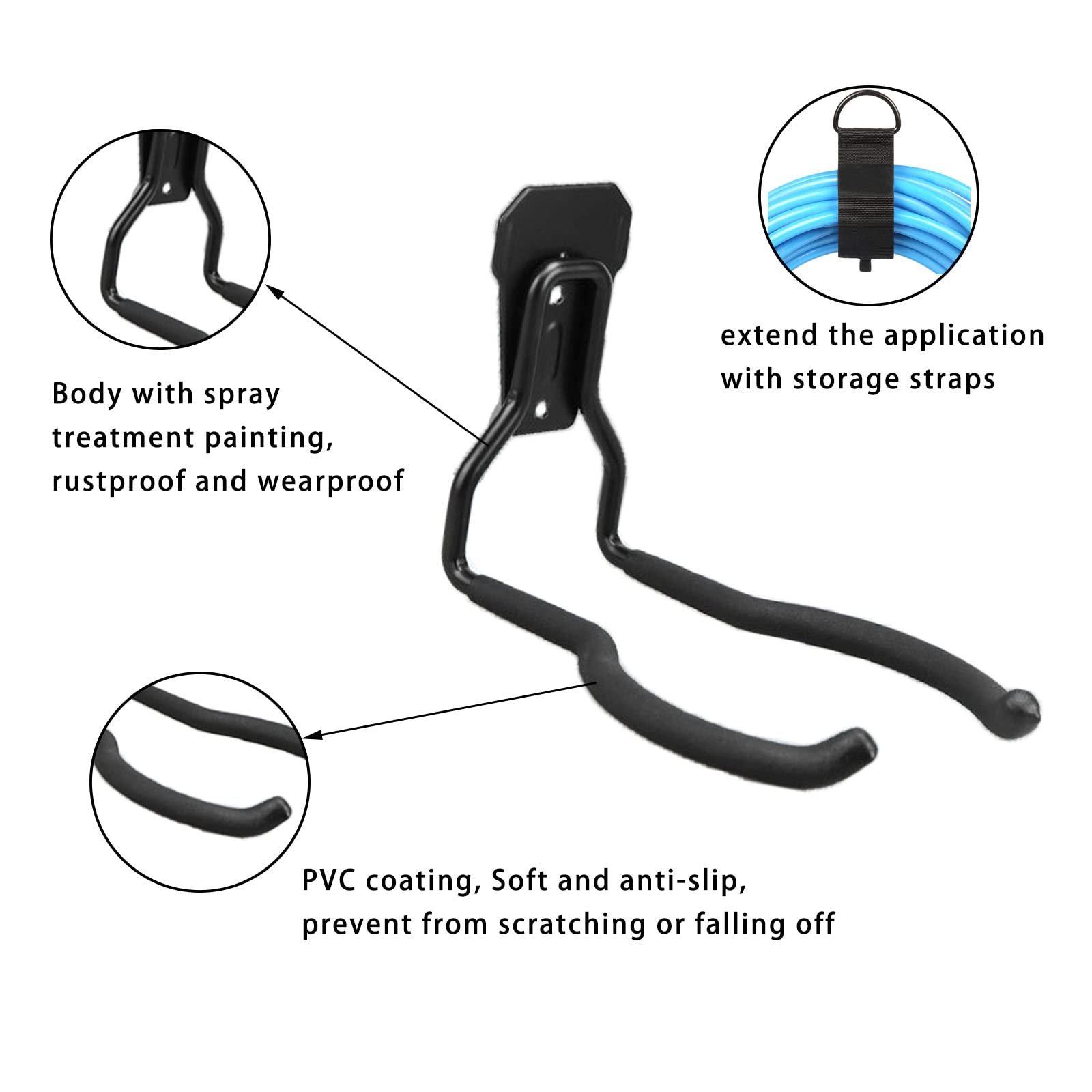 Juformin Weedeater Hanger wall-mount kit with screws and anchors included.