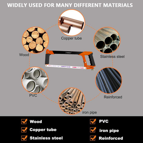 JUGREAT hacksaw blades cutting metal with efficient teeth for clean results
