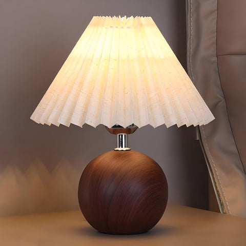 JUHOM ceramic shade round provides warm ambiance for a relaxing bedroom.