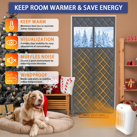 JUIN Oxford fabric insulation blocks drafts for year-round comfort