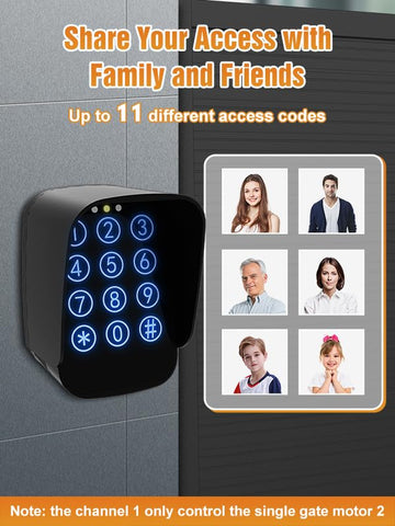 JUJIANG TKM-01 anti-peek and tamper alerts strengthen gate security