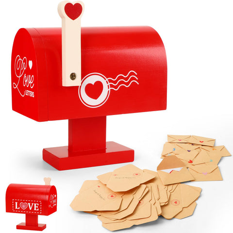 JULEASEL love mailbox wooden centerpiece for romantic décor