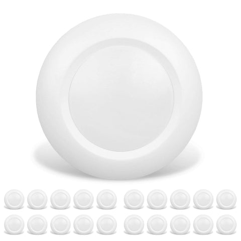 JULLISON LED disk light 6in profile front view offers slim, flush ceiling illumination.