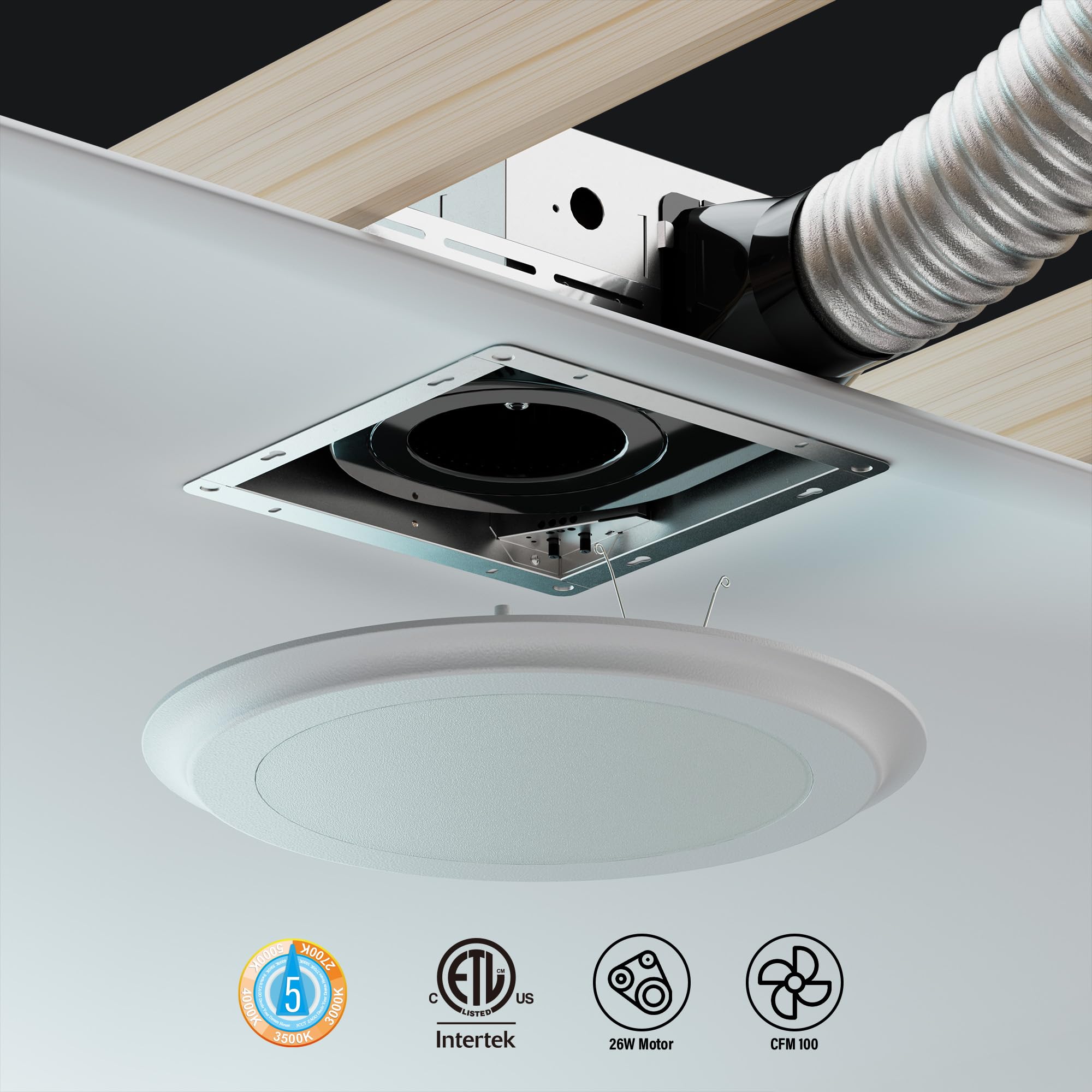 JULLISON wet-rated ceiling fan kit suitable for humid spaces.