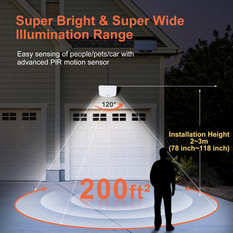 JumJam 153-LED high brightness flood light provides wide area coverage.