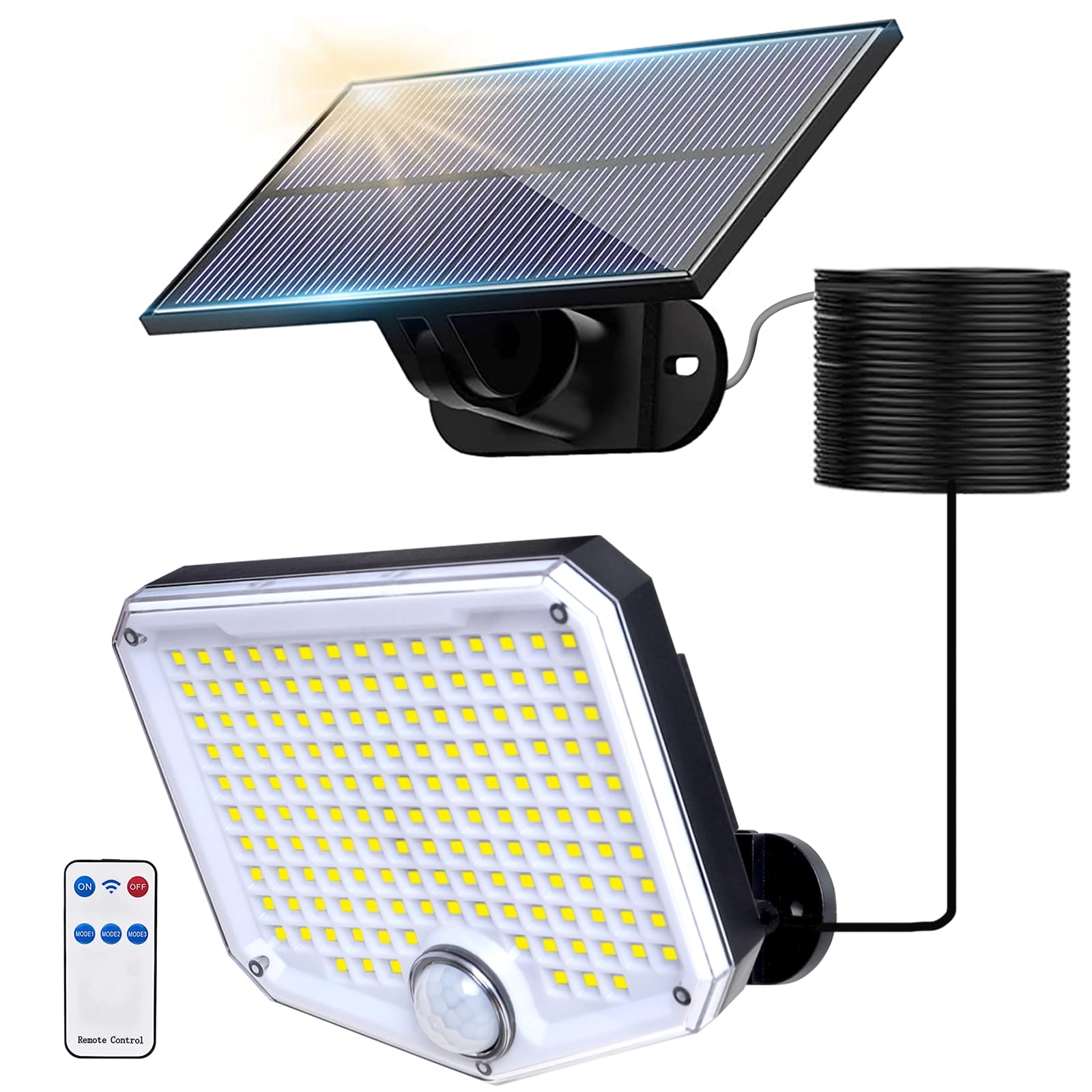 JumJam solar flood light outdoor IP65 for durable yard illumination.