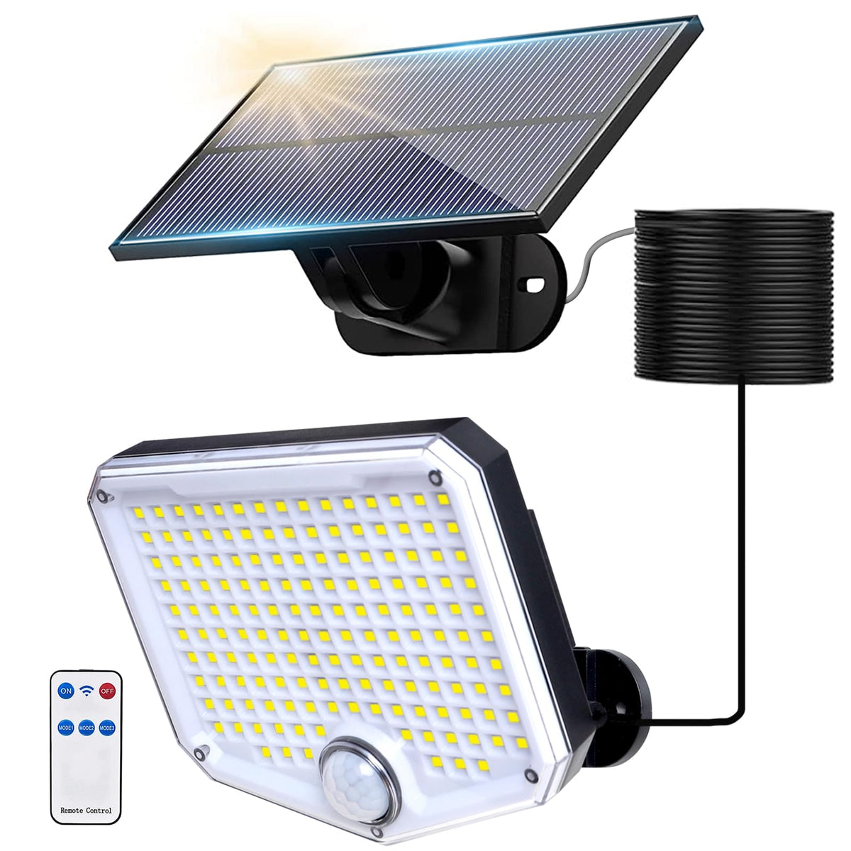 JumJam solar flood light outdoor IP65 for durable yard illumination.