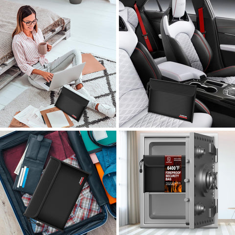 JUNDUN fireproof storage for home, office, and travel use