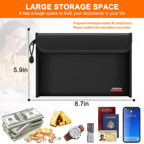 Silicone coating layer on JUNDUN fireproof bag showing water resistance feature