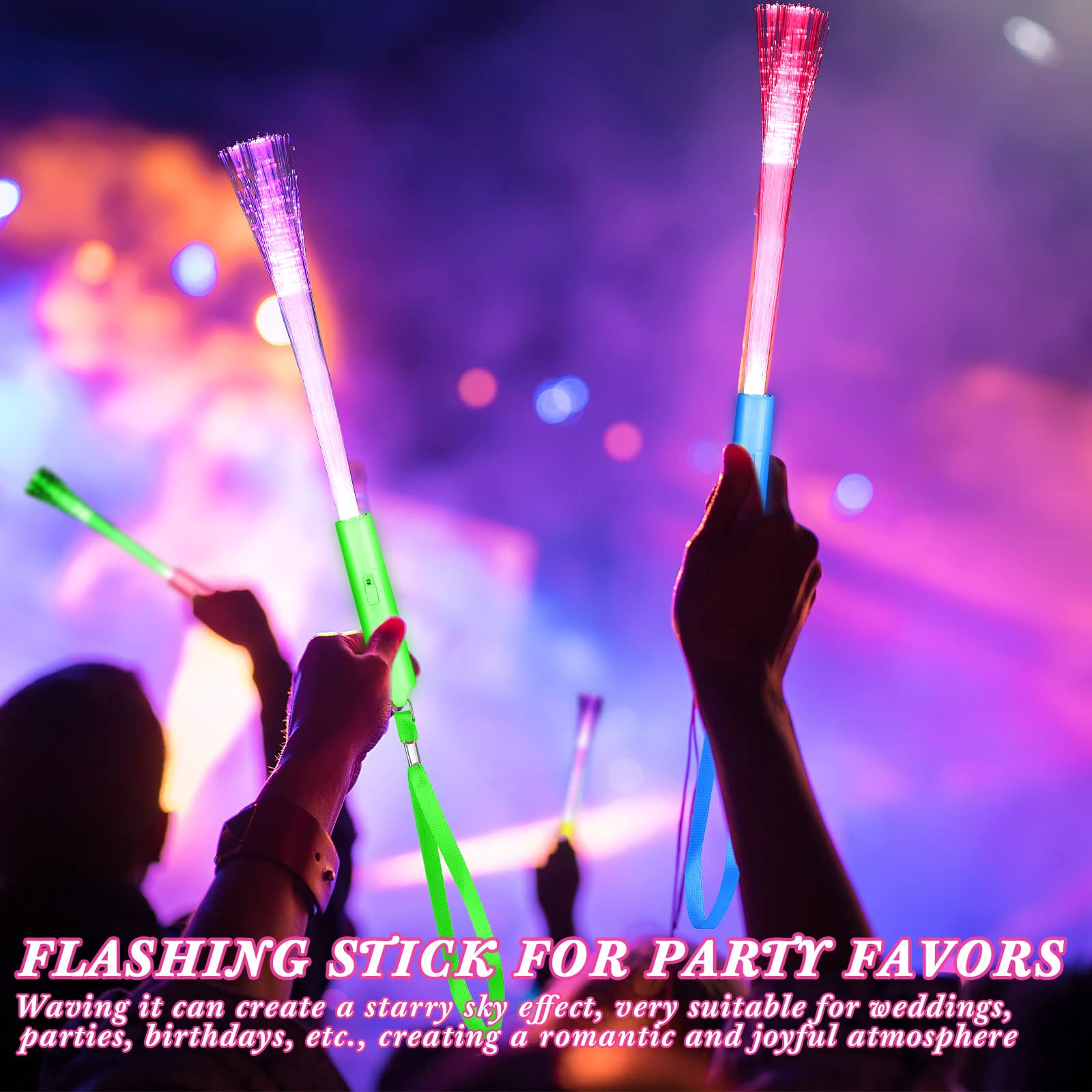 Attached lanyard design keeps wands portable and ready to display