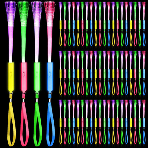 Junkin fiber optic wand with vibrant colors, perfect for parties and weddings