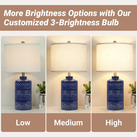 JUNNAI 24-5-inch table lamp fits bedside and entryways