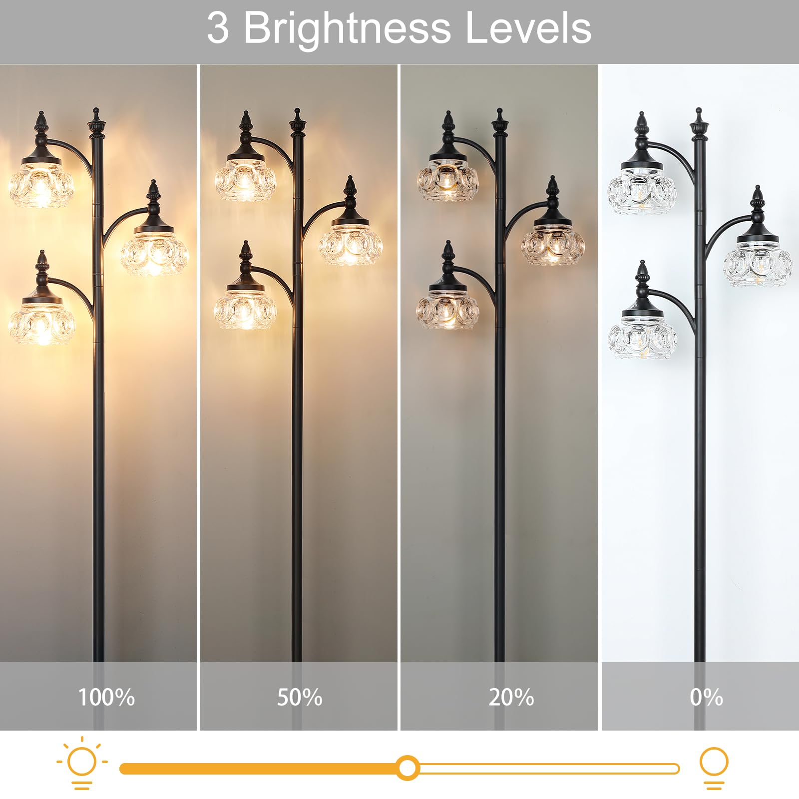 JUNNAI 66.5-inch tall floor lamp base provides stable lighting in home environments.