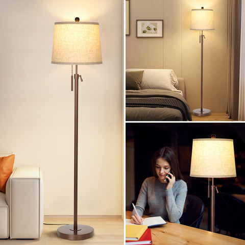 JUNNAI bedside floor lamp placement for soft, late-night lighting.