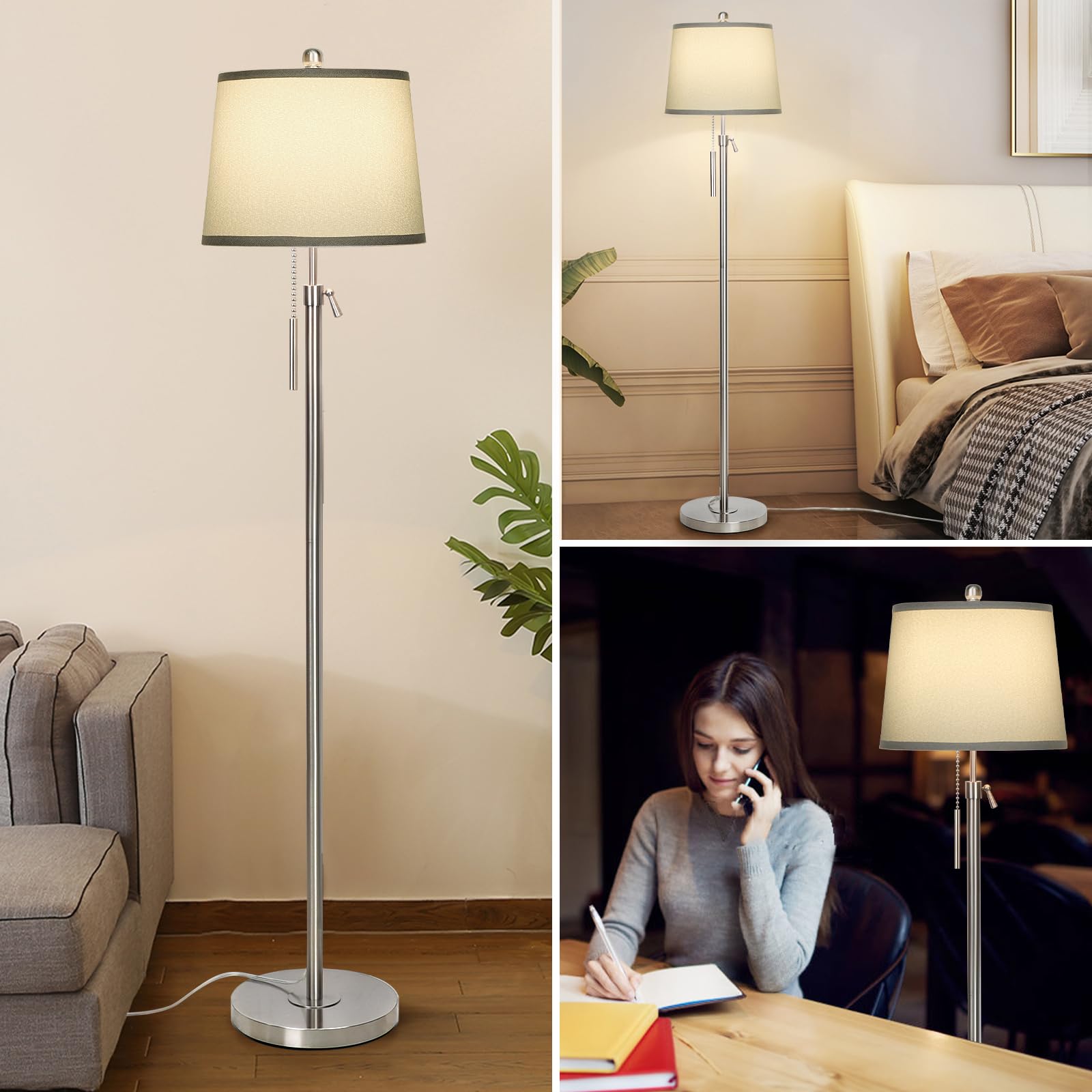 JUNNAI Floor Lamp suitable for office or study lighting.