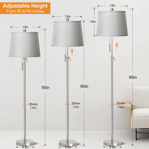 JUNNAI Floor Lamp space-saving design fits into tight corners.
