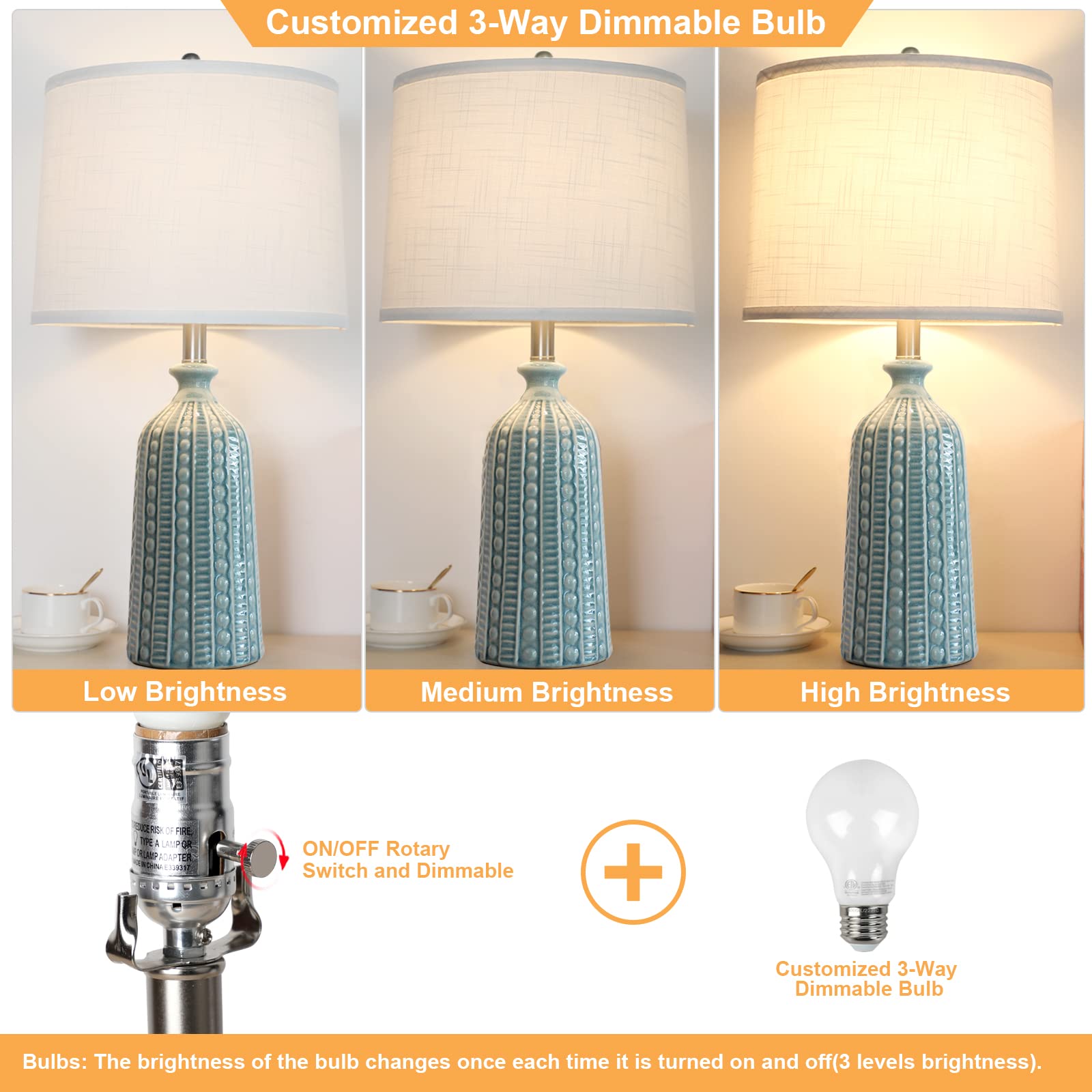 JUNNAI lamp base closeup, stable footprint ideal for nightstands.
