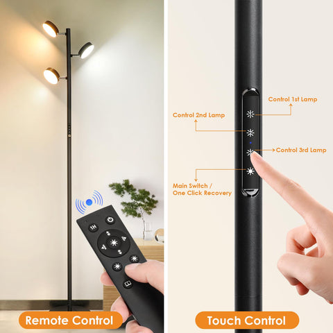 JUNNAI LED Tree Lamp includes a 1-hour timer to save energy and set mood.