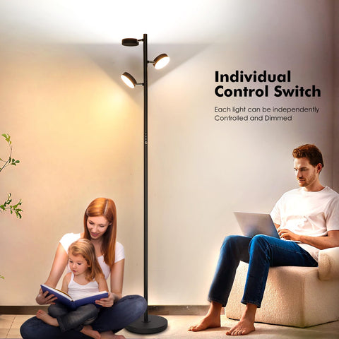 JUNNAI LED Tree Lamp uses eye-friendly, flicker-free LED for comfortable long-term lighting.