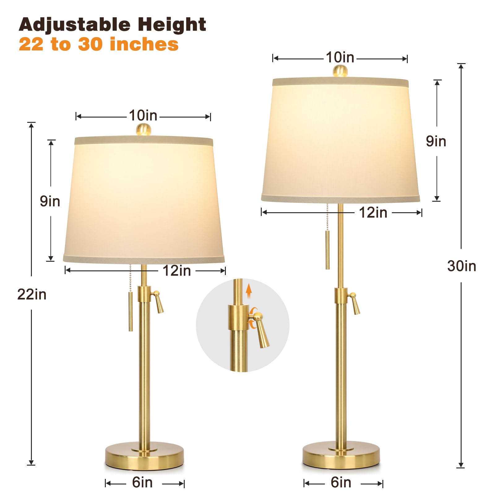 JUNNAI linen shade table lamp highlights soft, cozy illumination in bedrooms.