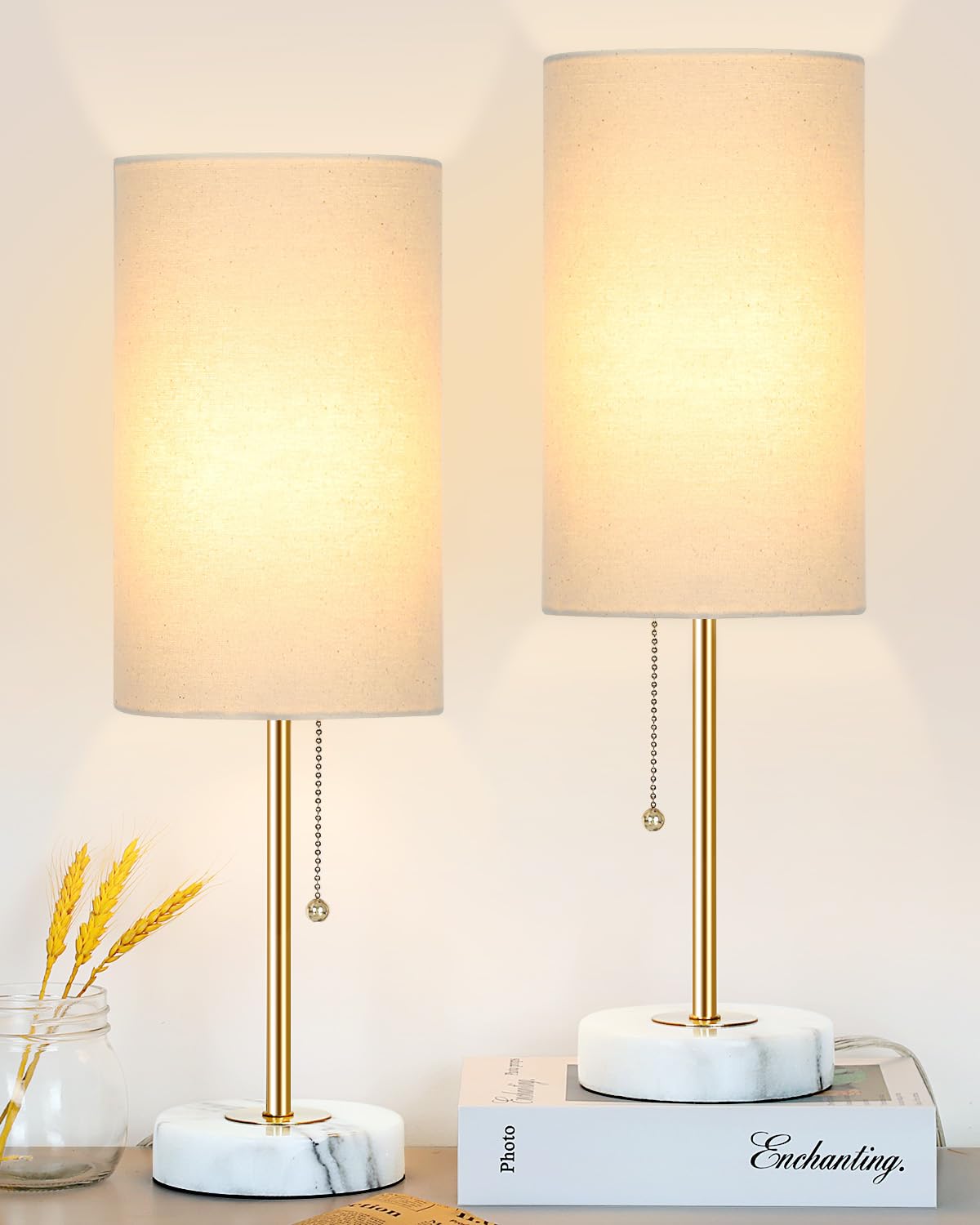 JUNNAI marble base lamp shows natural texture in each piece.