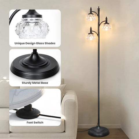 JUNNAI modern corner lamp fits bedrooms and offices with stylish, compact footprint.