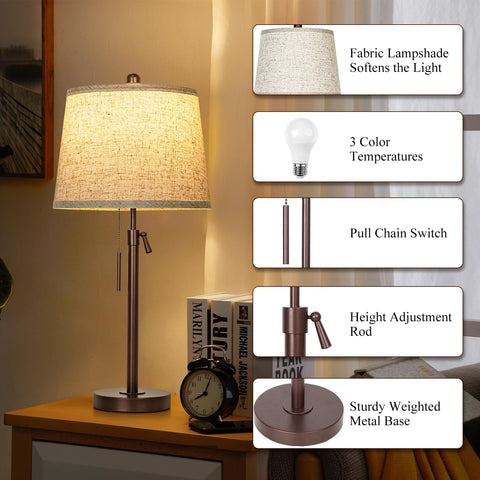 JUNNAI 3-color temperature LED bulbs adapt from warm to daylight.