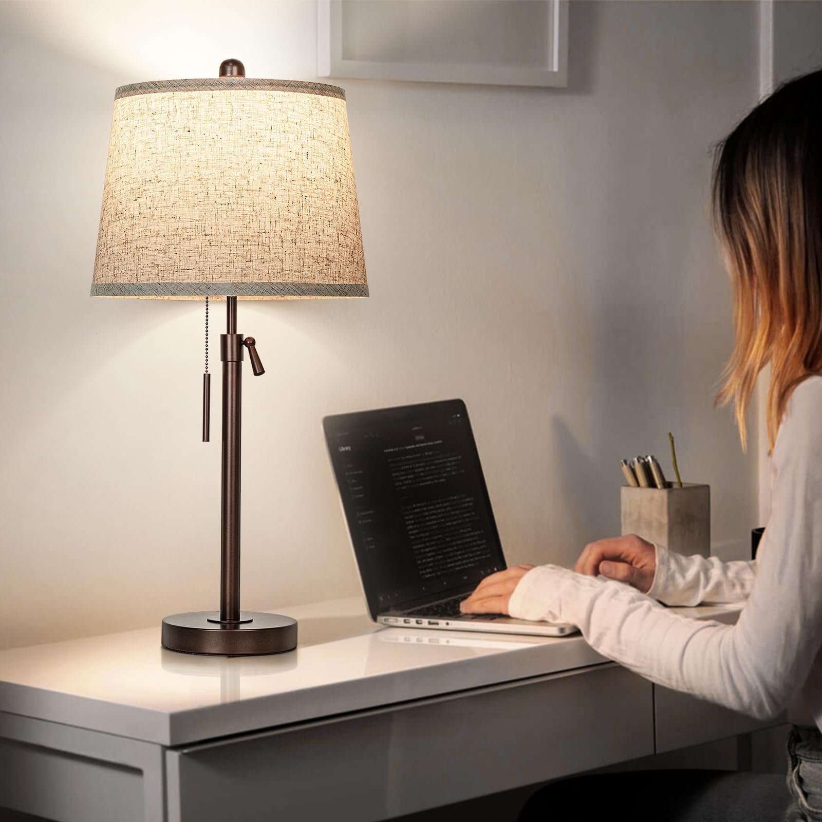JUNNAI included bulbs simplify setup and provide consistent brightness.