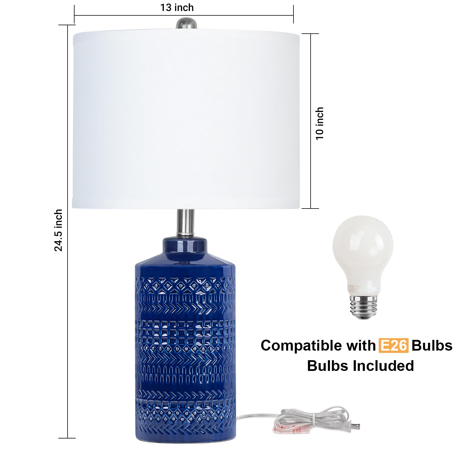 JUNNAI white fabric shade diffuses light softly