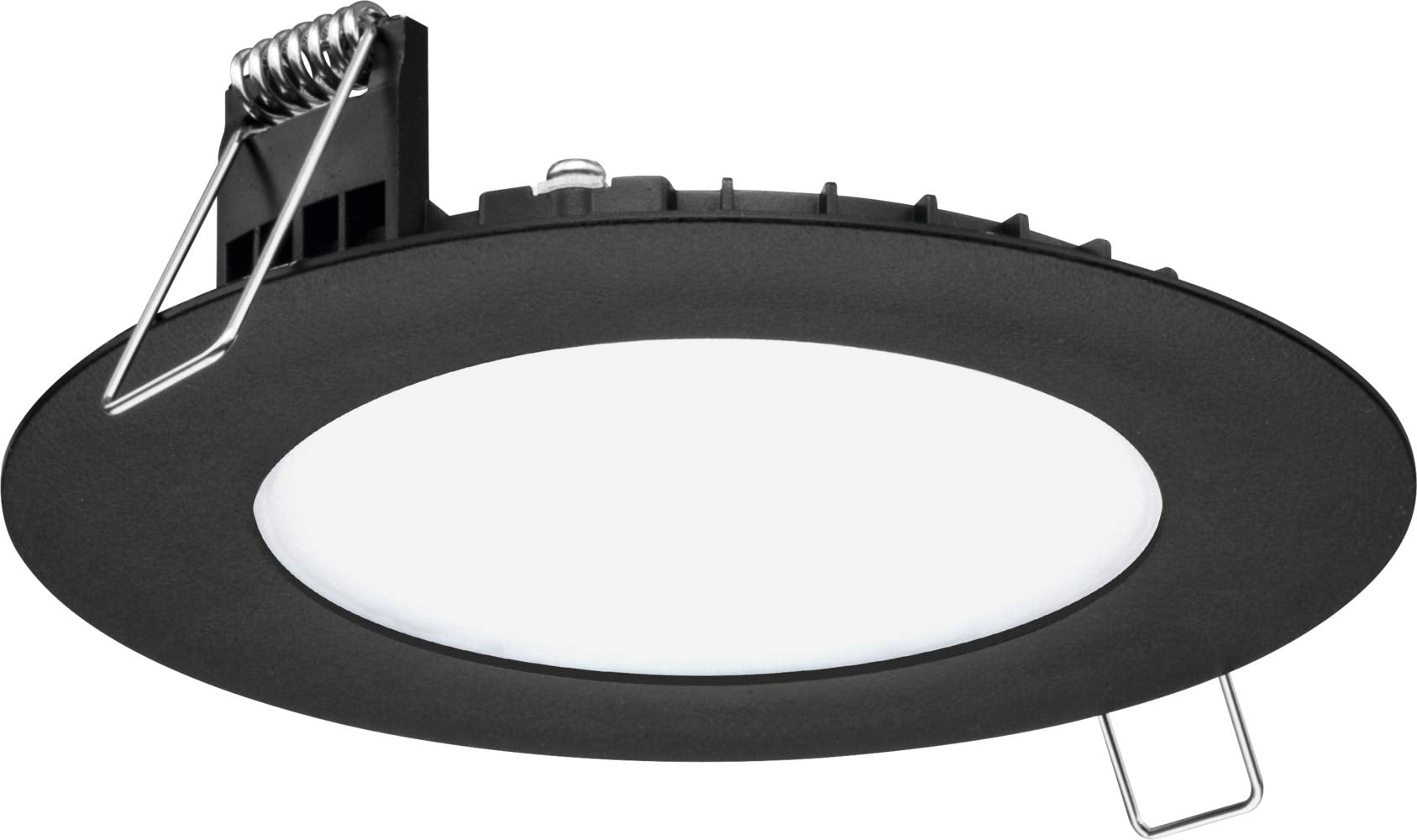 Juno energy-efficient fixture works with triac dimmers for flexible brightness.