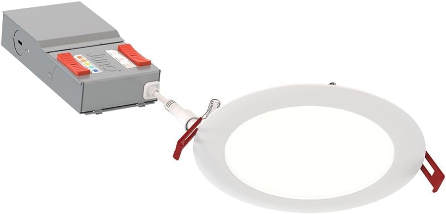 Juno matte white trim provides modern ceiling appeal