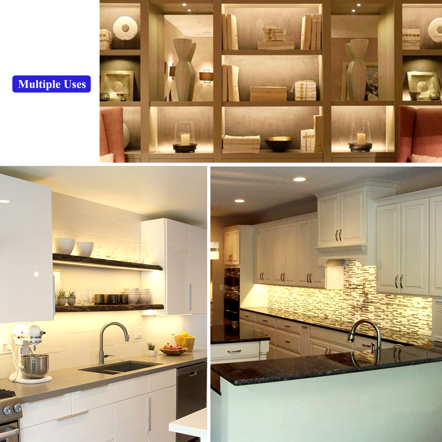 JUNWEN warm white lighting enhances bedrooms and kitchens for cozy ambience.